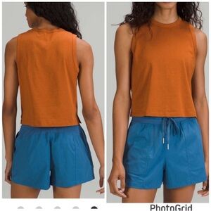 Excellent lululemon Classic-Fit Cotton-Blend Tank Top Butternut Brown Size 6